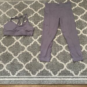 Zyia light and tight leggings and strappy sports bra